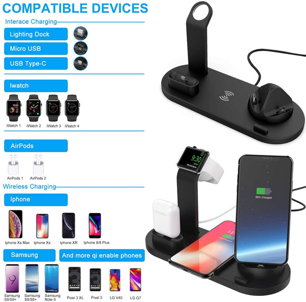 Hypestorages™ 6 in 1 Wireless Charger Station