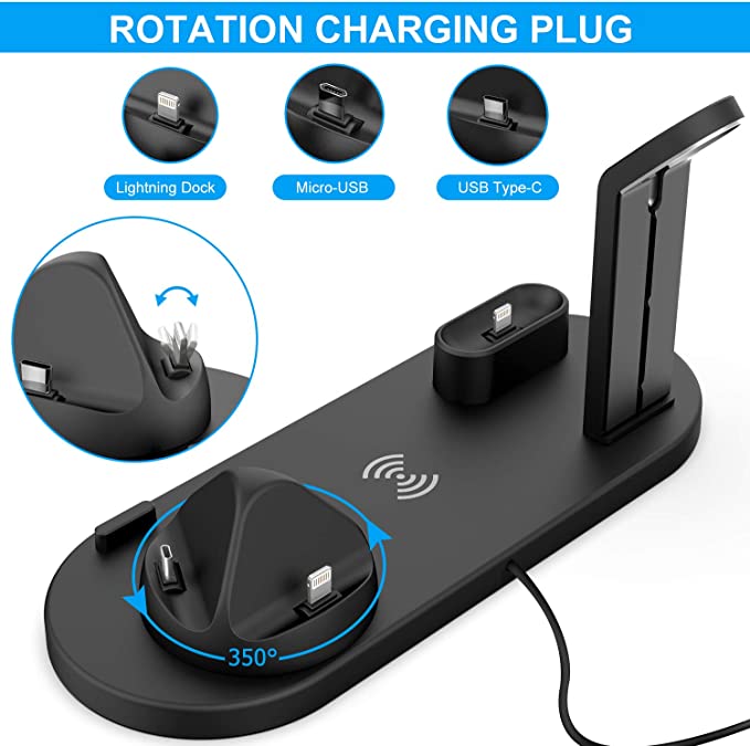 Hypestorages™ 6 in 1 Wireless Charger Station